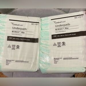 2 packs 30x36 “ Heavy Absorbency Underpads Wings Plus